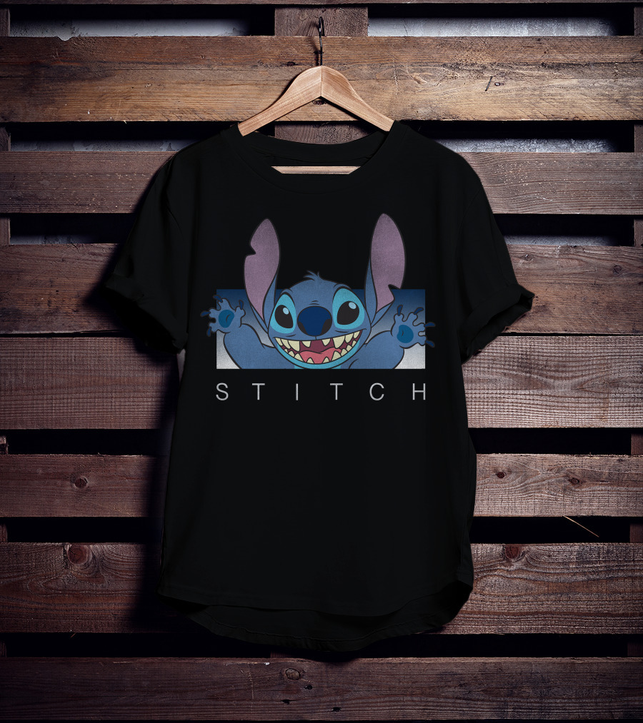 Stitch Disney Character With Big Smile And Outstretched Arms T-Shirt
