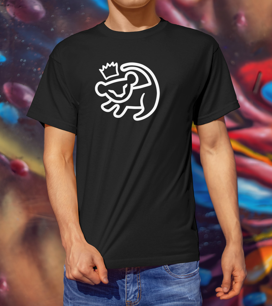 Disney Lion King Simba Cave Painting Icon Smear T-Shirt