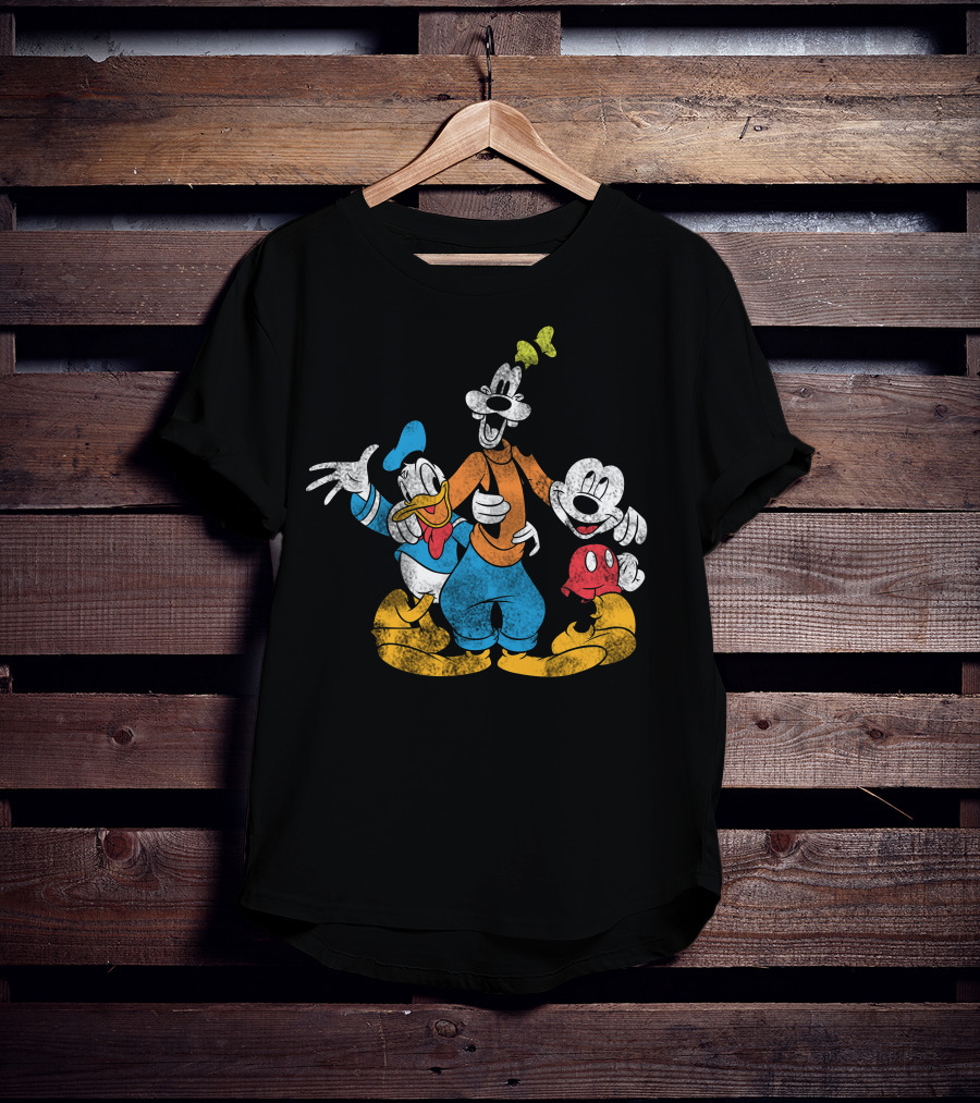 Disney Mickey Donald Goofy Trio Classic Characters T-Shirt