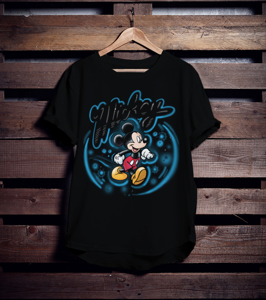 Disney Mickey Mouse Airbrush Mickey Retro Style 1 T-Shirt