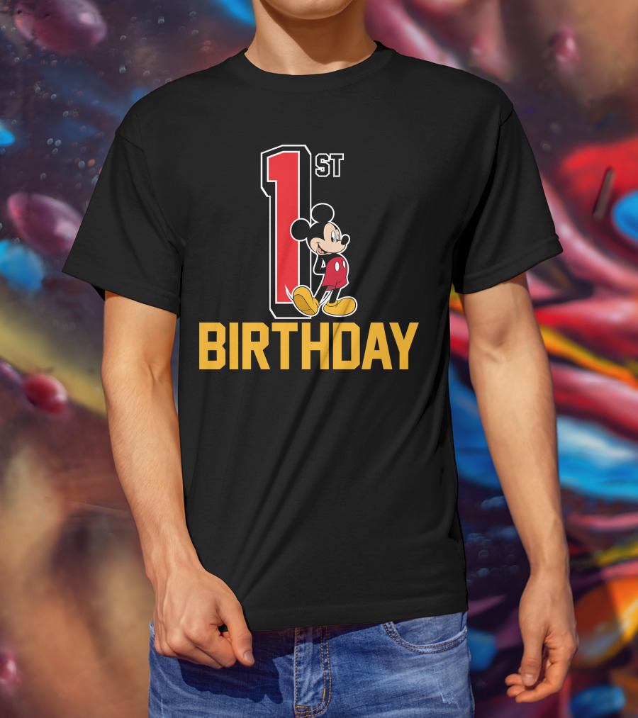 Disney Mickey Mouse 1st Birthday T-Shirt