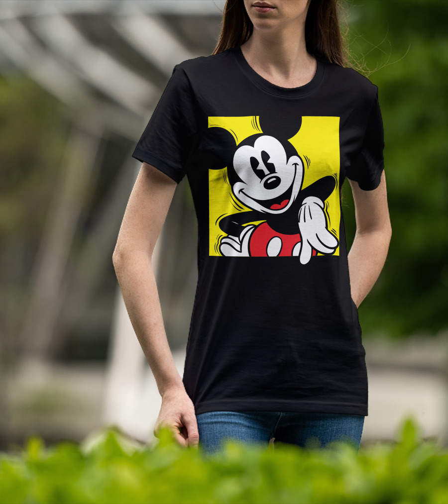 Mickey Mouse Vintage Yellow Frame Disney T-Shirt
