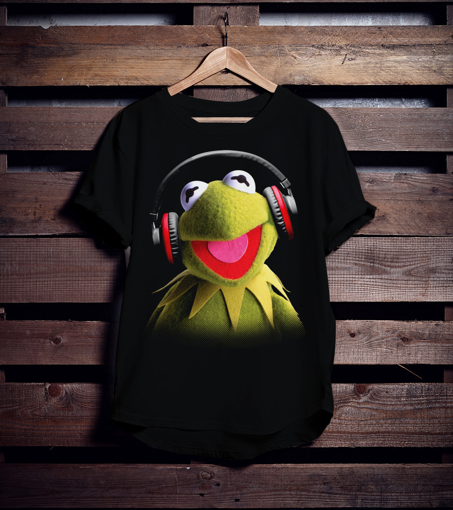 Disney Muppet Babies Kermit Headphones Retro T-Shirt