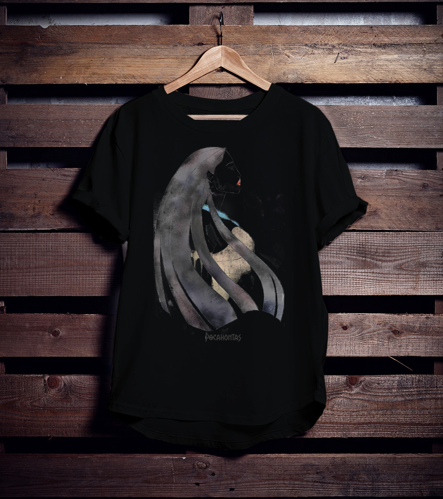 Pocahontas Disney Profile Drawing T-Shirt
