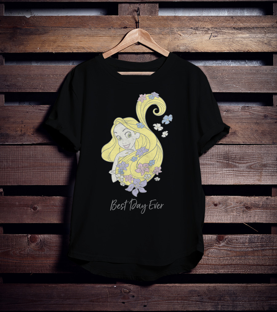 Disney Tangled Rapunzel Illustration Best Day Ever T-Shirt
