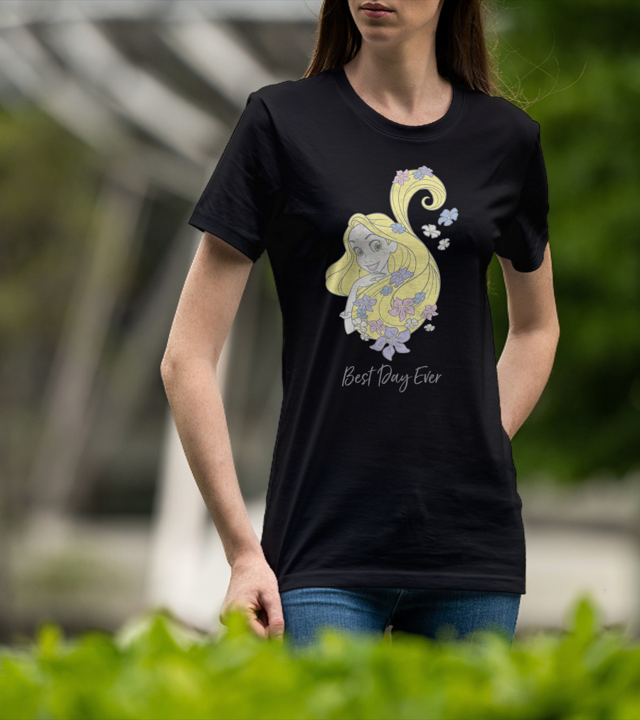 Disney Tangled Rapunzel Illustration Best Day Ever T-Shirt
