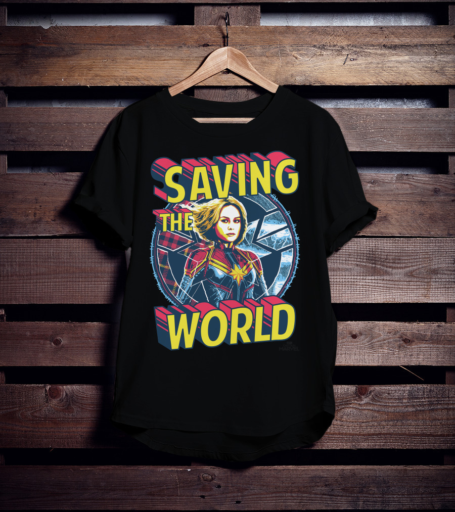 Saving The World Captain Marvel T-Shirt