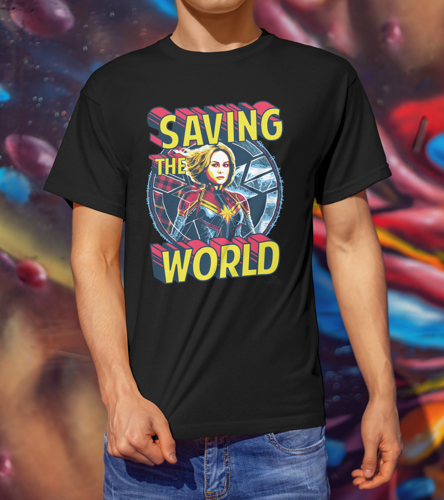 Saving The World Captain Marvel T-Shirt
