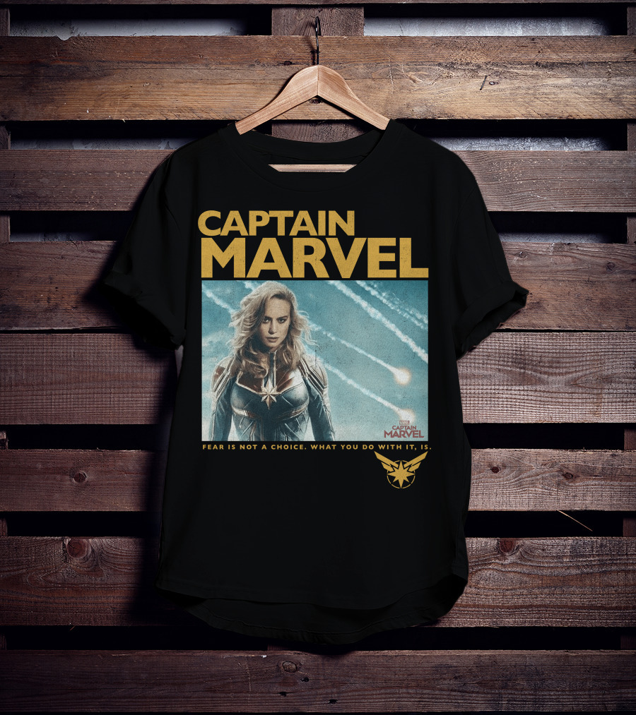 Captain Marvel Fear Is Not A Choice Vintage Movie T-Shirt