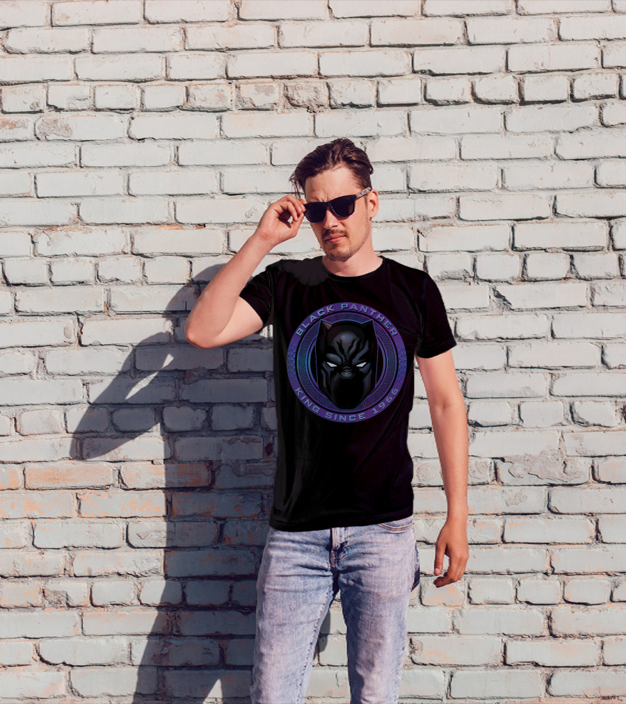 Marvel Black Panther King Since 1966 Iconic Mask T-Shirt