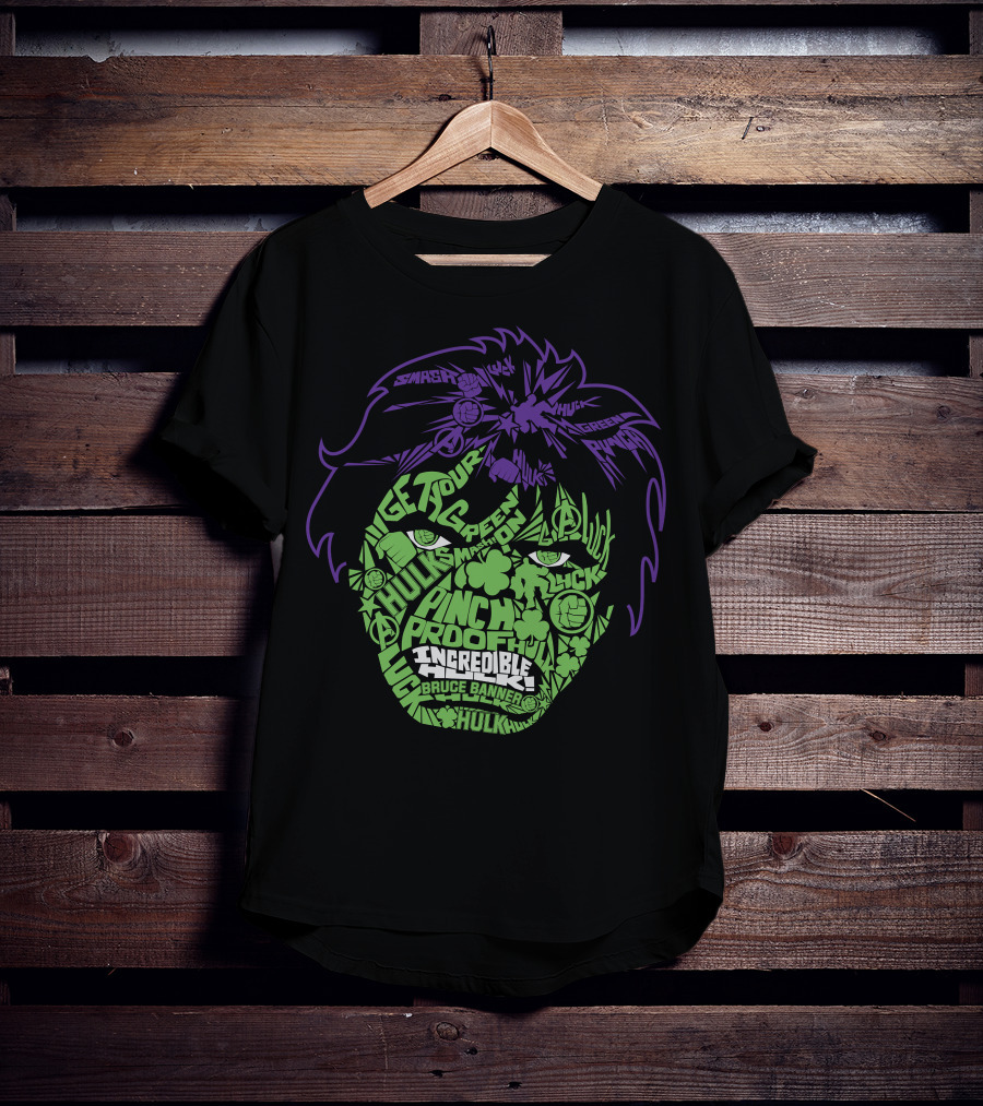 Incredible Hulk St. Patty's Luck Smash Bruce Banner Green Proof T-Shirt
