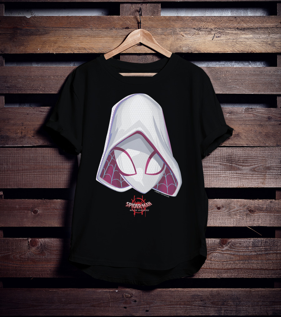 Spider-Man Into The Spider-Verse Spider-Gwen Mask Marvel T-Shirt