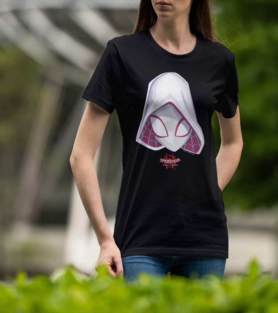 Spider-Man Into The Spider-Verse Spider-Gwen Mask Marvel T-Shirt