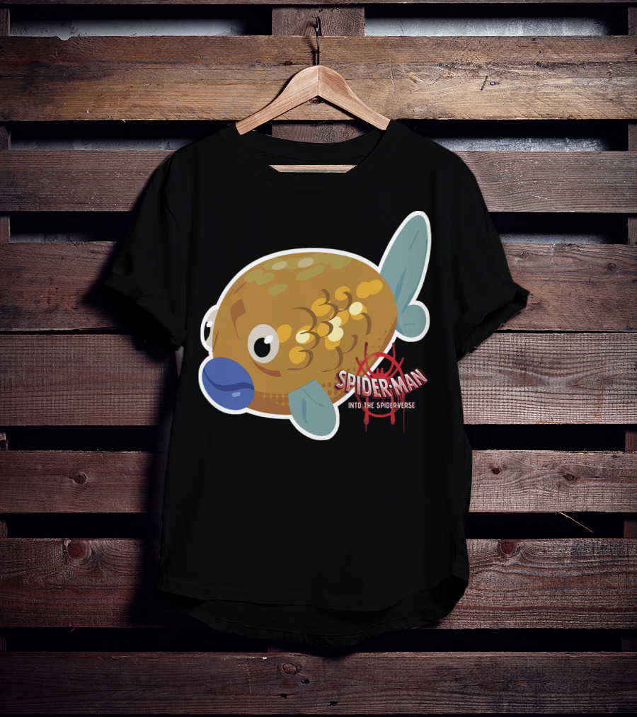 Marvel Spider-Man Into The Spider-Verse Fish Sticker T-Shirt