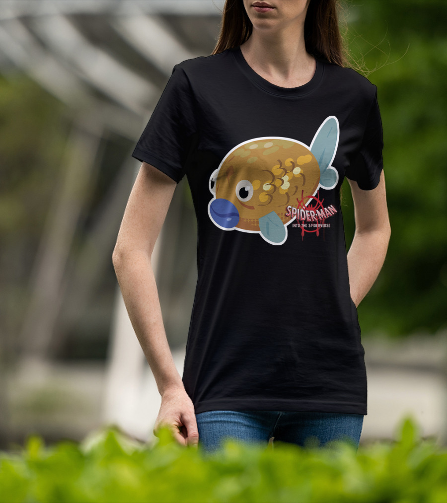 Marvel Spider-Man Into The Spider-Verse Fish Sticker T-Shirt