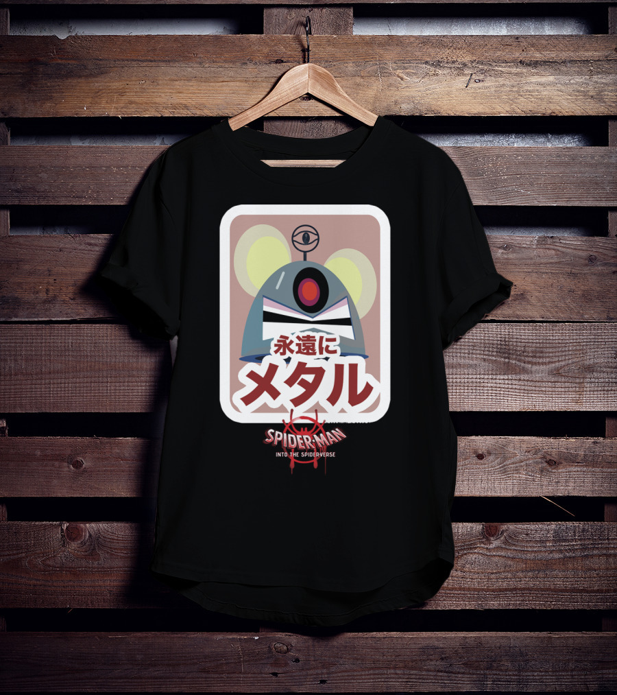 Spider-Man Into The Spiderverse Robot Mouse Metal T-Shirt
