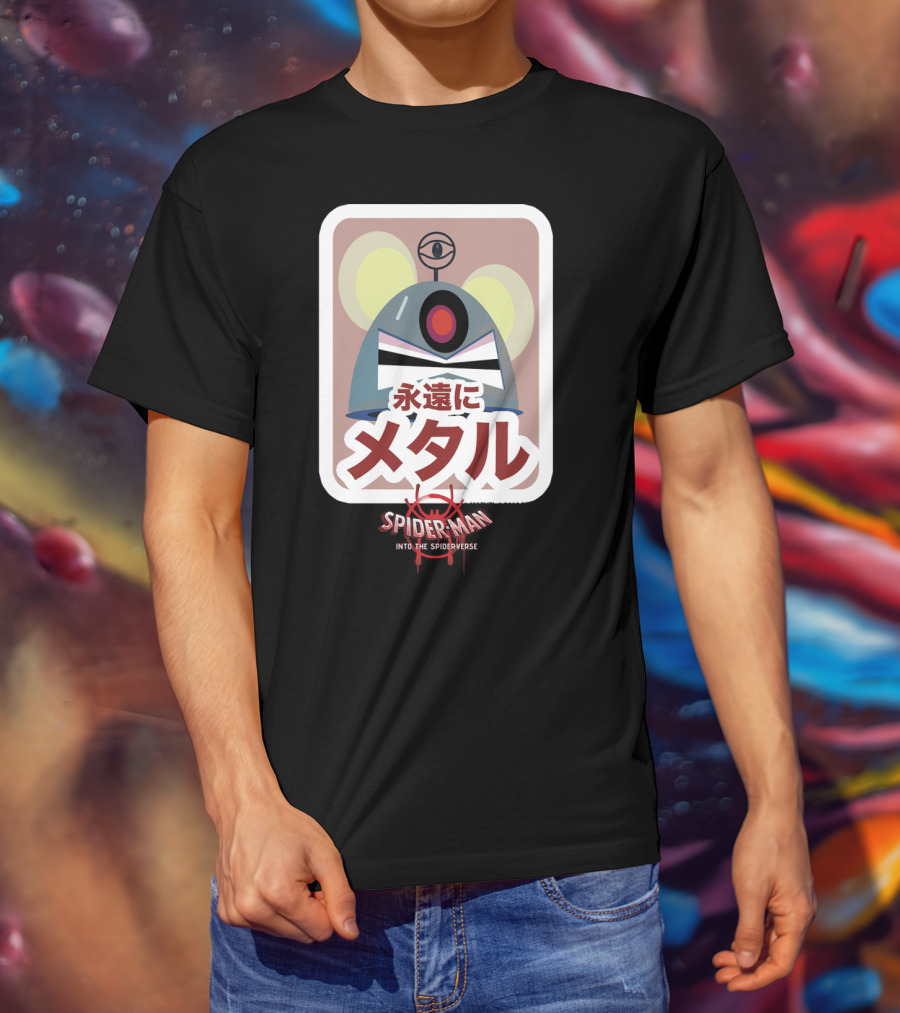 Spider-Man Into The Spiderverse Robot Mouse Metal T-Shirt