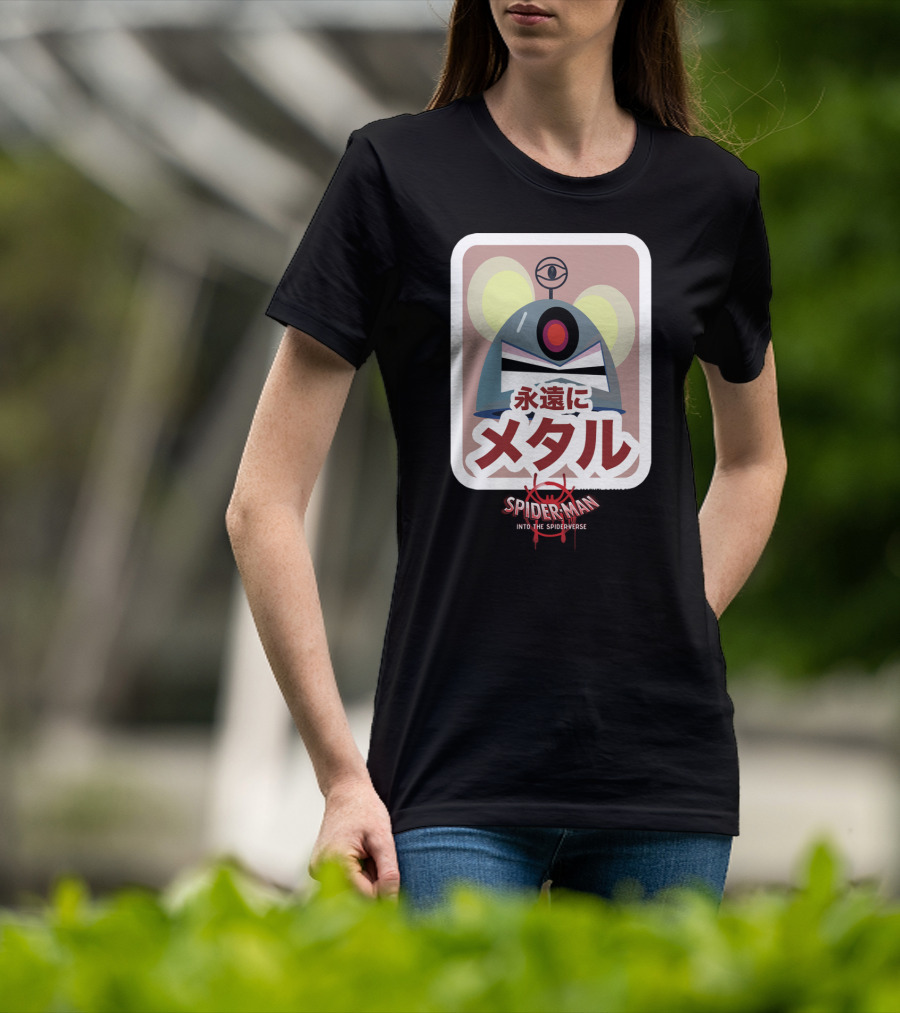 Spider-Man Into The Spiderverse Robot Mouse Metal T-Shirt