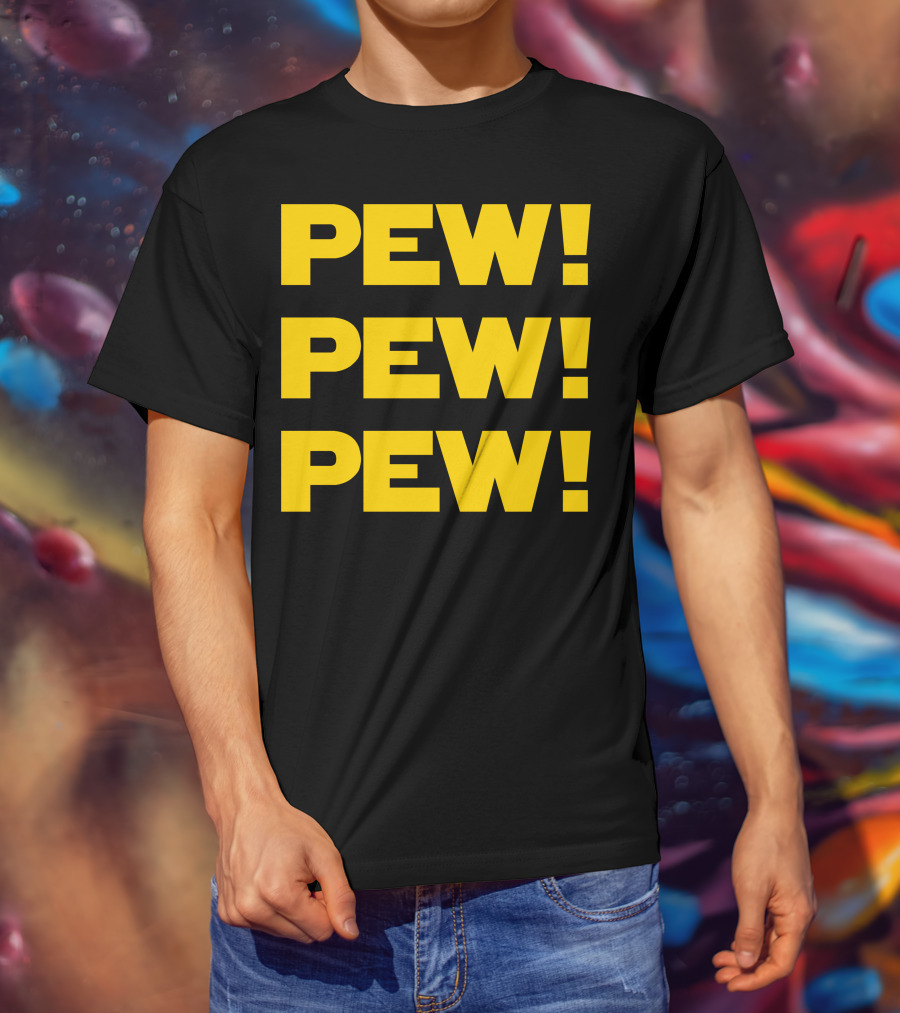 Star Nerd Geek Wars Space Pew Pew Pew Pew Pew Pew T-Shirt