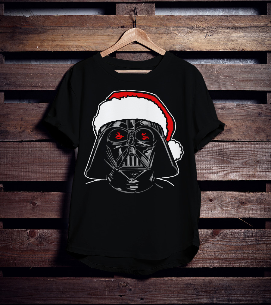 Star Wars Darth Vader Santa Sketch Holiday T-Shirt