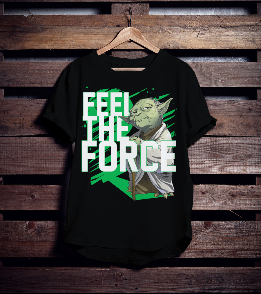 Star Wars Feel The Force Yoda Jedi Master T-Shirt