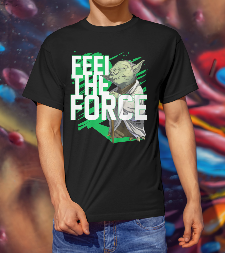 Star Wars Feel The Force Yoda Jedi Master T-Shirt
