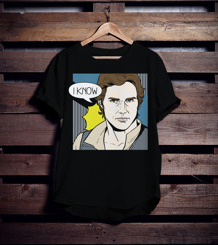 Star Wars Han Solo I Know Pop Art Retro Couples Fan Favorite T-Shirt