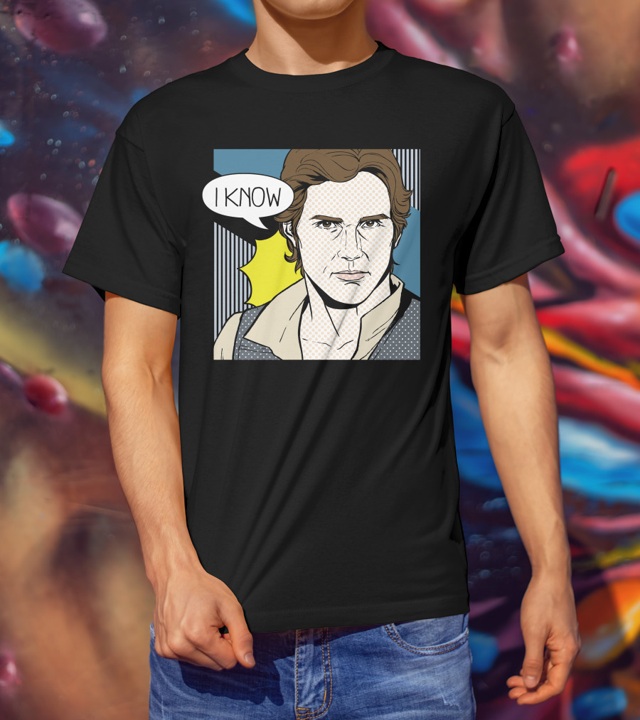 Star Wars Han Solo I Know Pop Art Retro Couples Fan Favorite T-Shirt