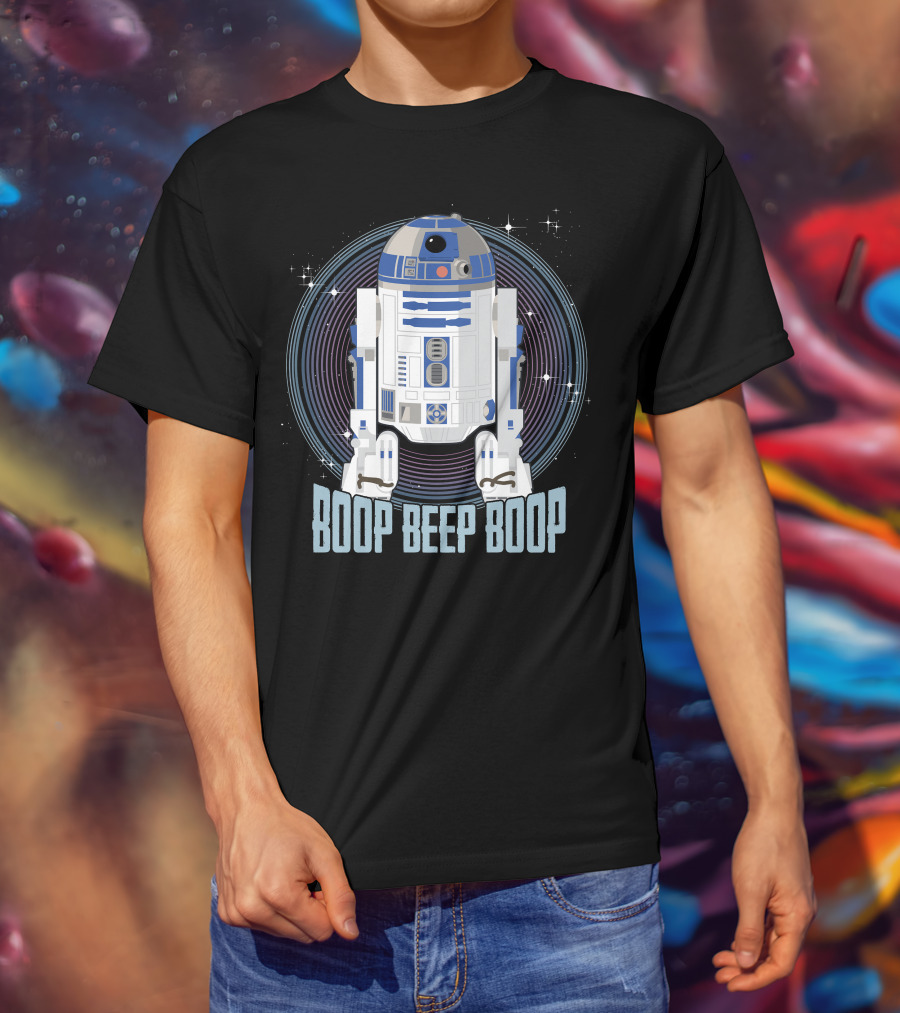 Star Wars R2-D2 Boop Beep Boop Circle T-Shirt