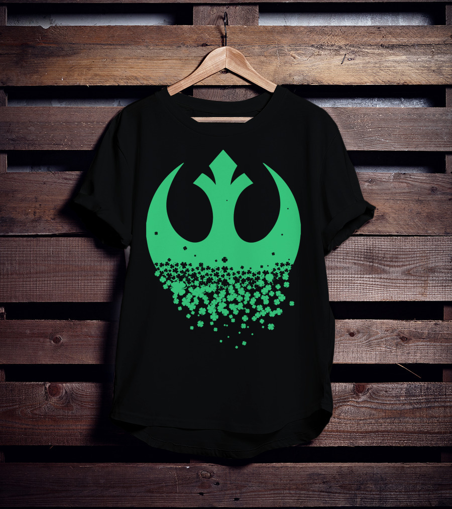 Star Wars Rebel Alliance Saint Patricks Day Clover Emblem T-Shirt