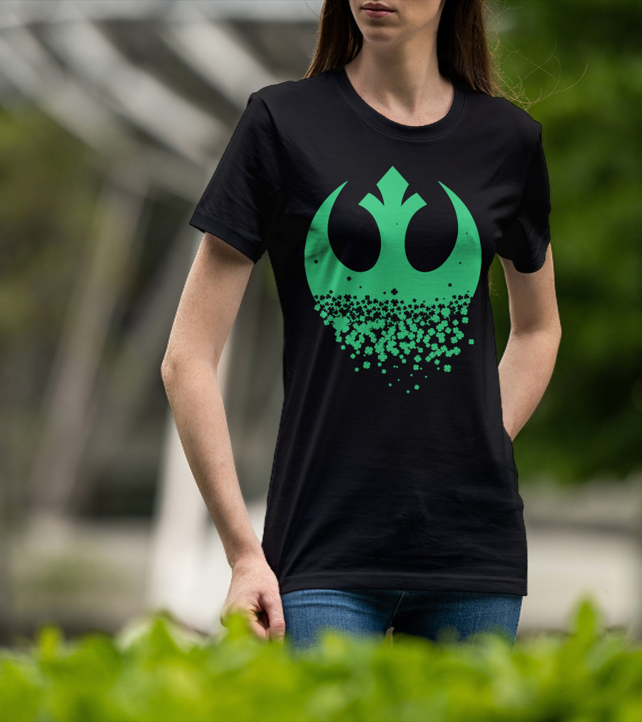 Star Wars Rebel Alliance Saint Patricks Day Clover Emblem T-Shirt