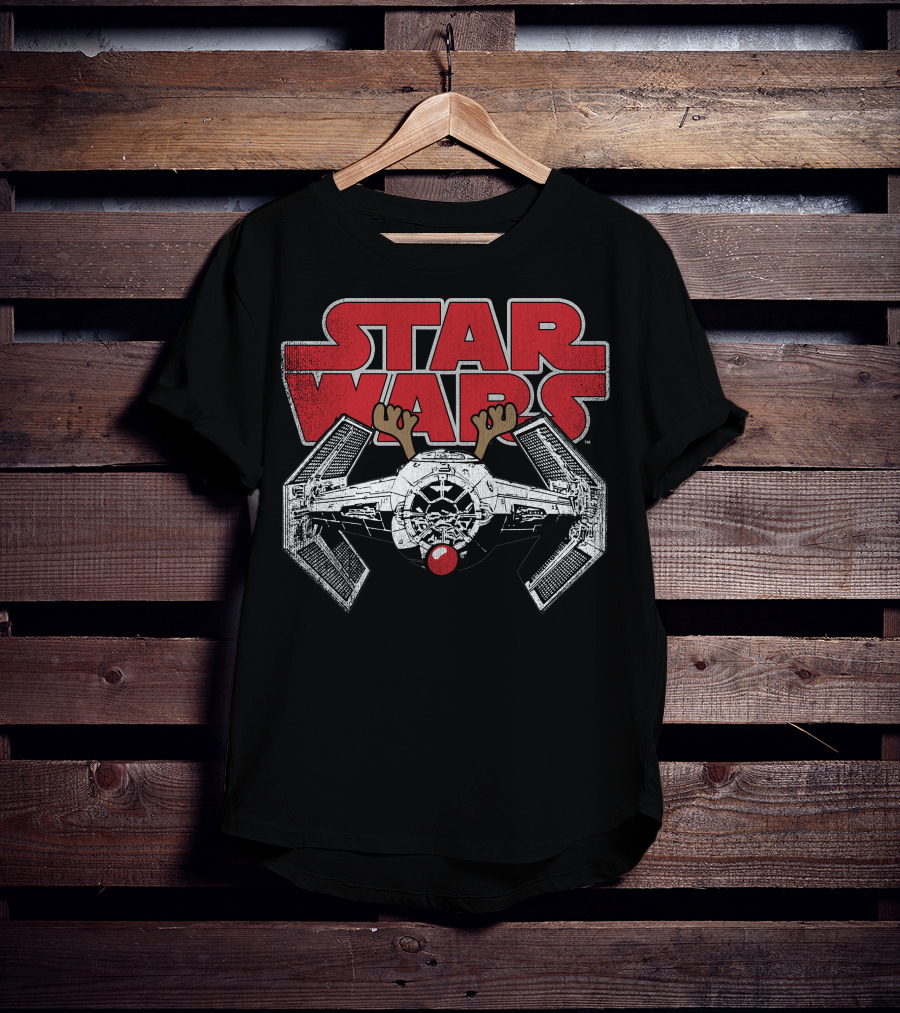 Star Wars TIE Fighter Reindeer Rudolf Christmas Nose T-Shirt