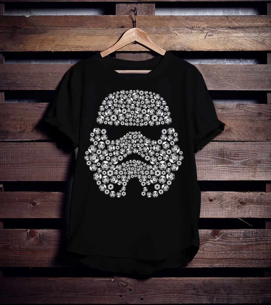 Star Wars Trooper Helmet Mosaic With Imperial Insignia T-Shirt