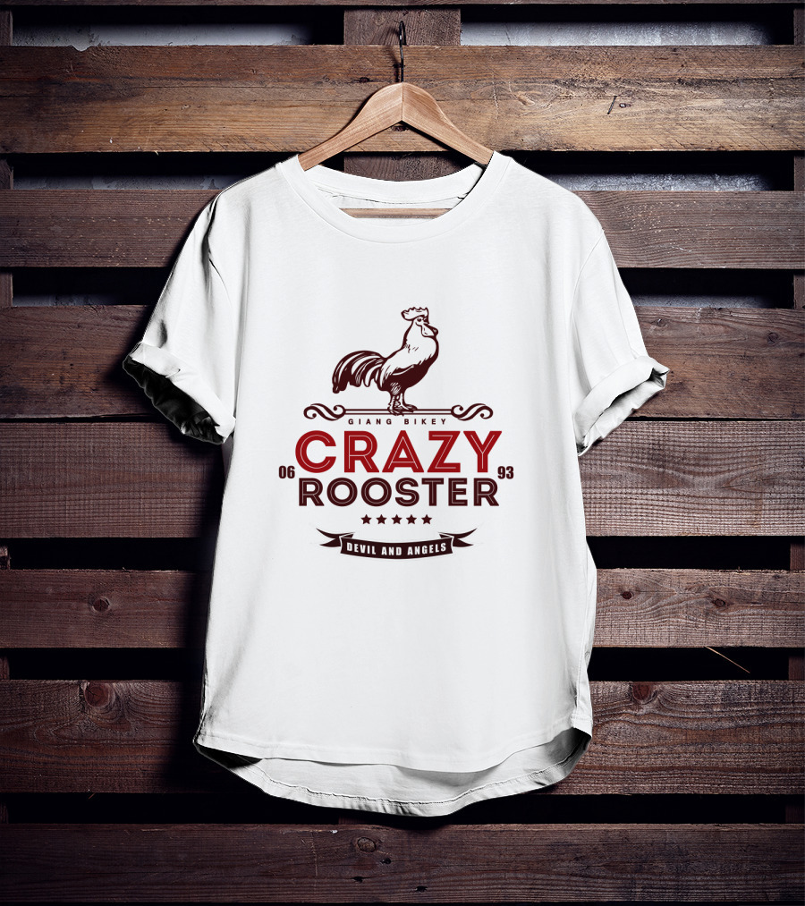 CraZy Rooster Giang Bikey Devil And Angels 06 93 T-Shirt