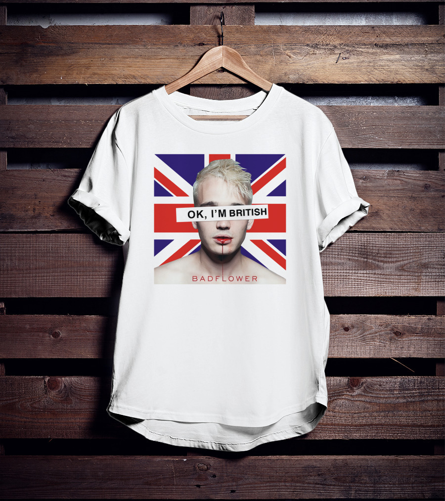 OK I'm British Badflower Union Jack T-Shirt