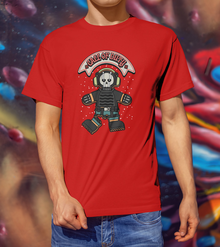 Call Of Duty Soldier Skull Headset T-Shirt