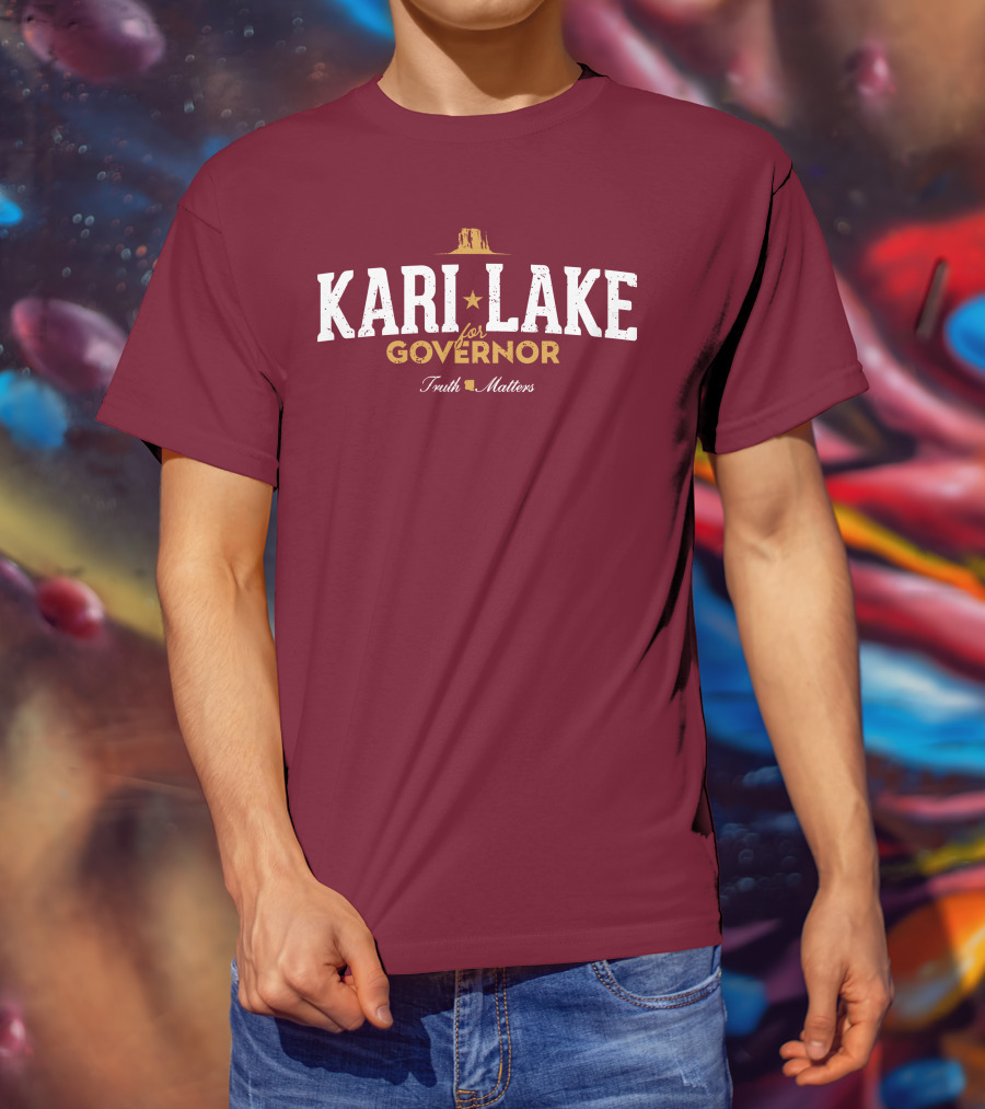 Kari Lake For Governor Gold Star Monument T-Shirt