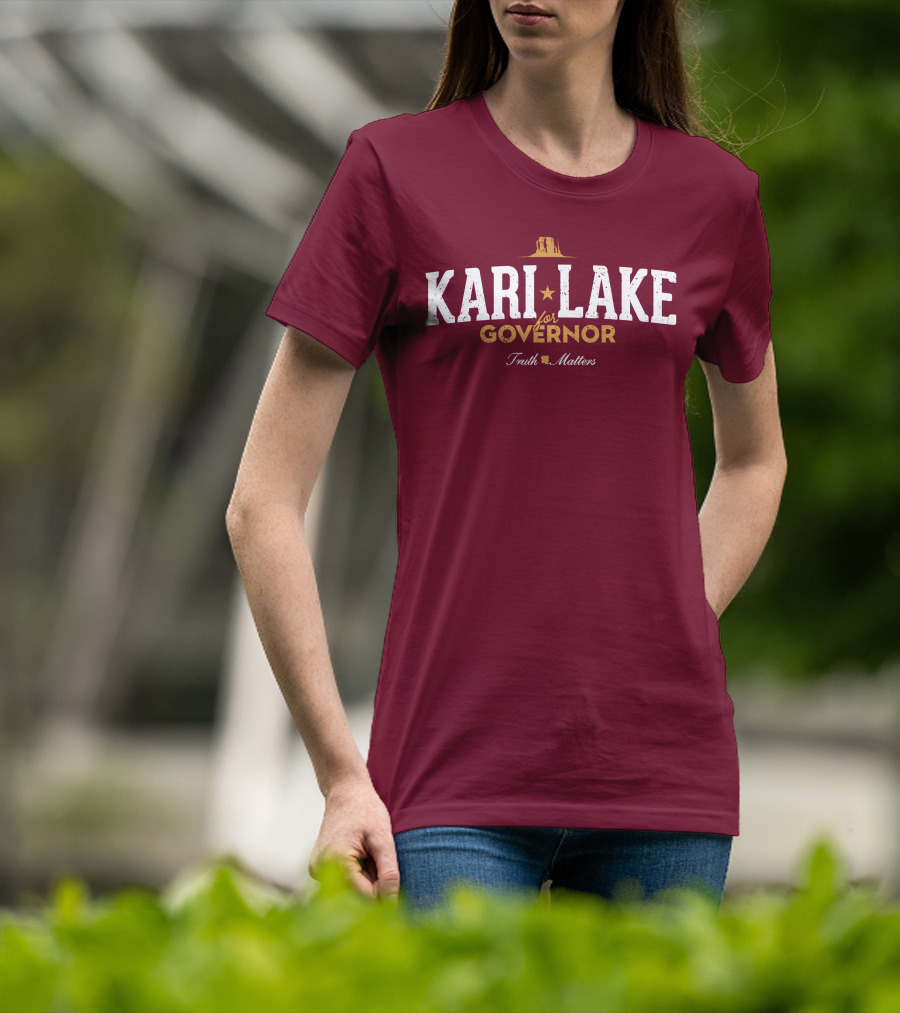 Kari Lake For Governor Gold Star Monument T-Shirt