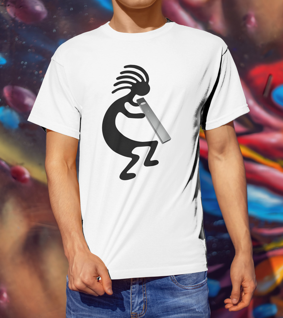 Kokopelli Vaping Man With Modern Device T-Shirt