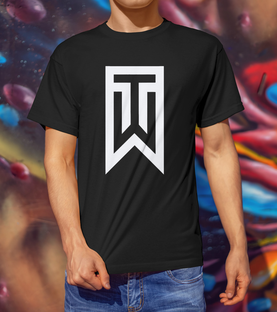 Tiger Woods Logo TW Monogram Merch T-Shirt