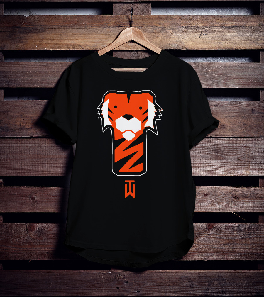 Tiger Woods Merch Tiger Woods Tiger Head Emblem TW T-Shirt
