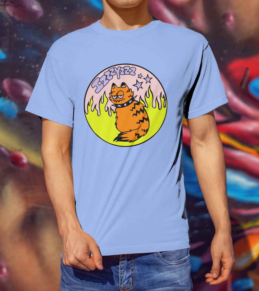 Izzzyzzz Crowdmade Merch Garfield Flame Stars T-Shirt