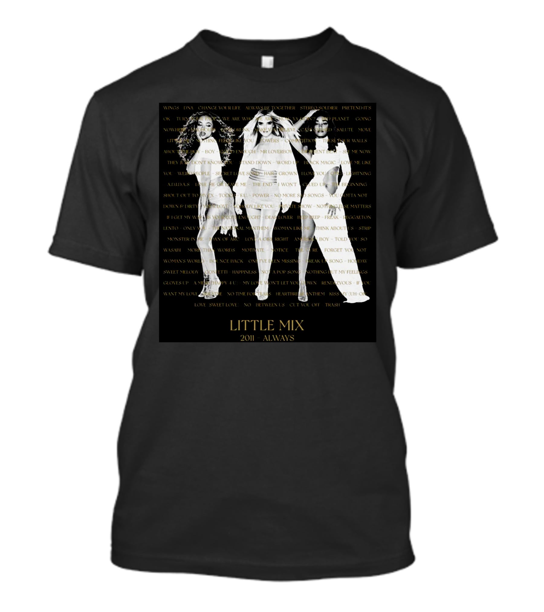 Little Mix 2011 Always Wings DNA Change Your Life Move Together Story Silver Lining T-Shirt