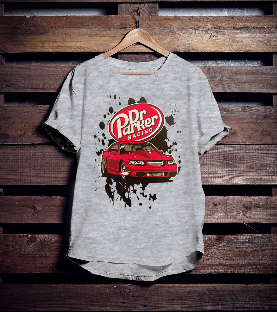 Dr Parker Racing Cleetus McFarland Merch Red Car T-Shirt