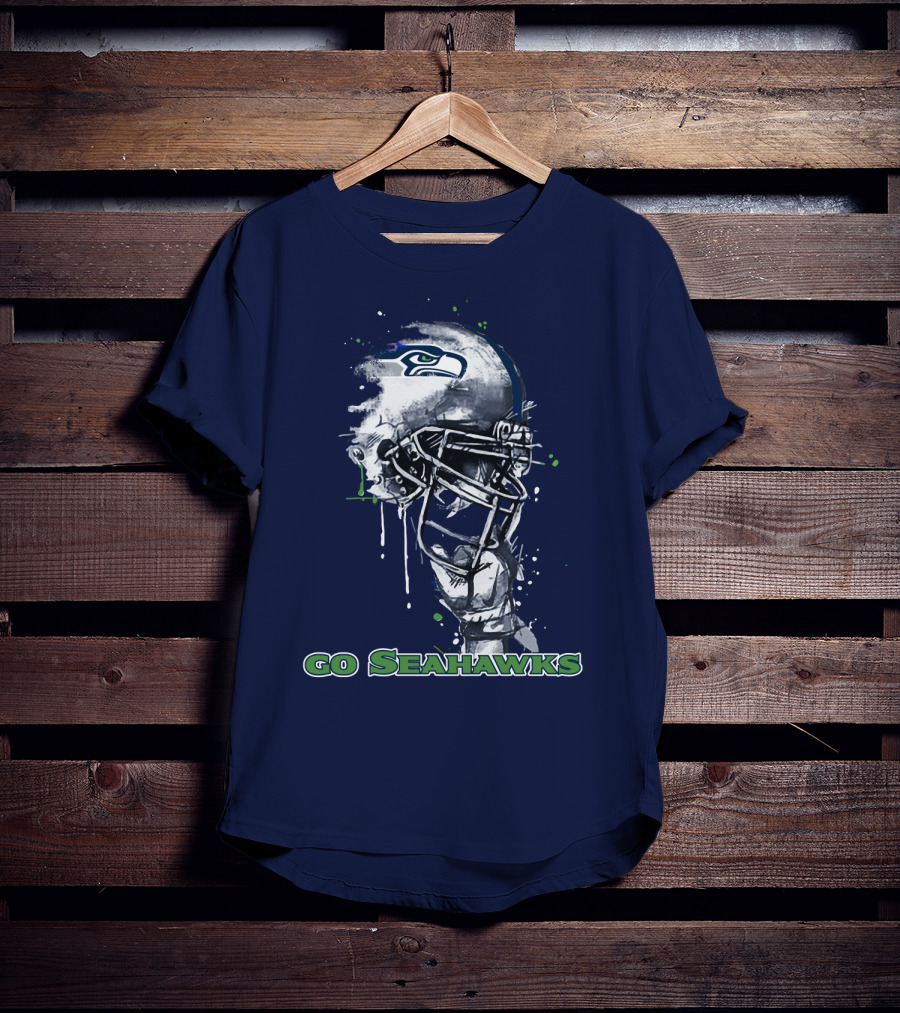 Go Seahawks Seahawks Helmet T-Shirt