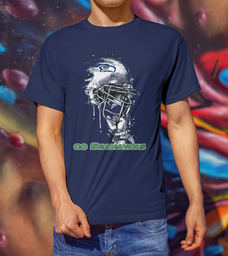 Go Seahawks Seahawks Helmet T-Shirt