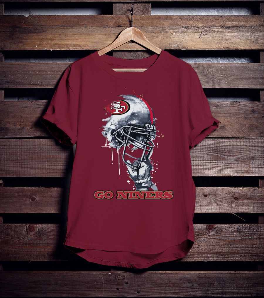 Go Niners Sf Football Helmet T-Shirt