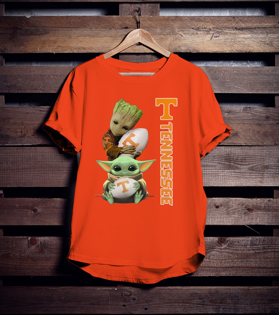 Groot Baby Yoda Tennessee Football T-Shirt