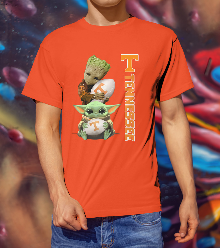 Groot Baby Yoda Tennessee Football T-Shirt