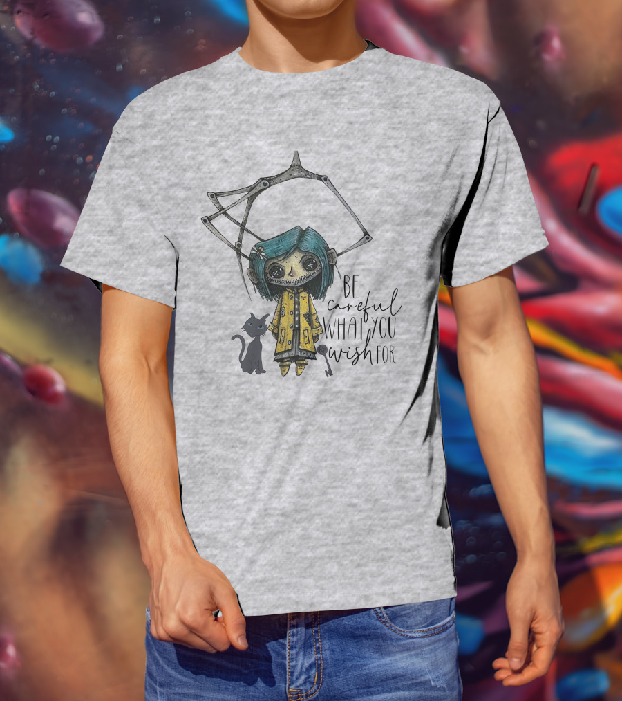 Be Careful What You Wish For Doll With Cat T-Shirt